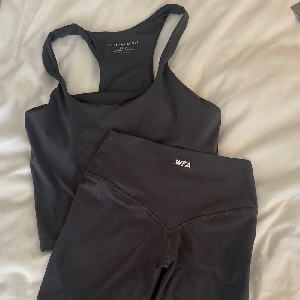 White Fox Boutique Black Athletic Shorts Set